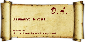 Diamant Antal névjegykártya